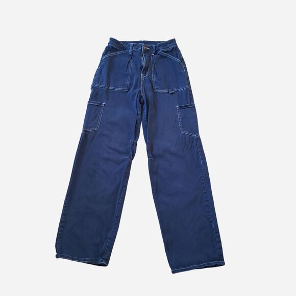 no brand Pants - No-brand Women's Navy and White Trousers
